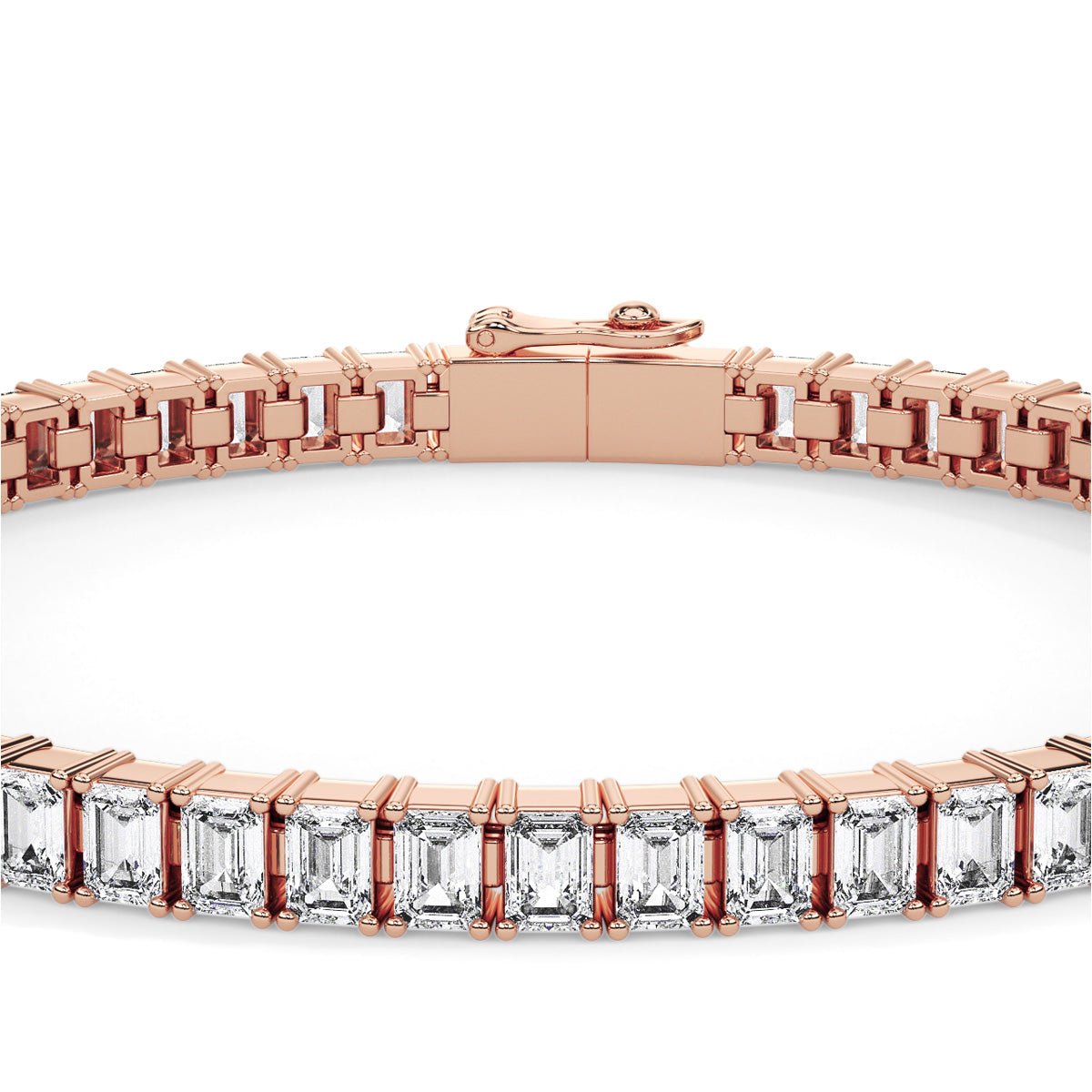Amouré Mini Emerald Bracelet Rose Gold