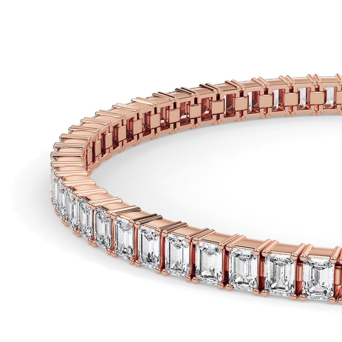 Amouré Mini Emerald Bracelet Rose Gold