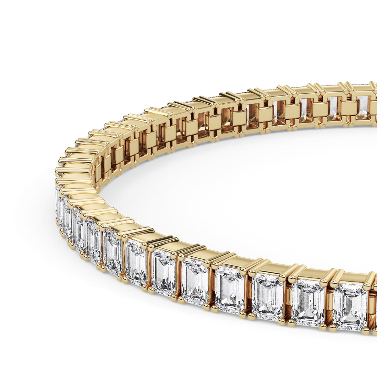 Amouré Mini Emerald Bracelet Yellow Gold