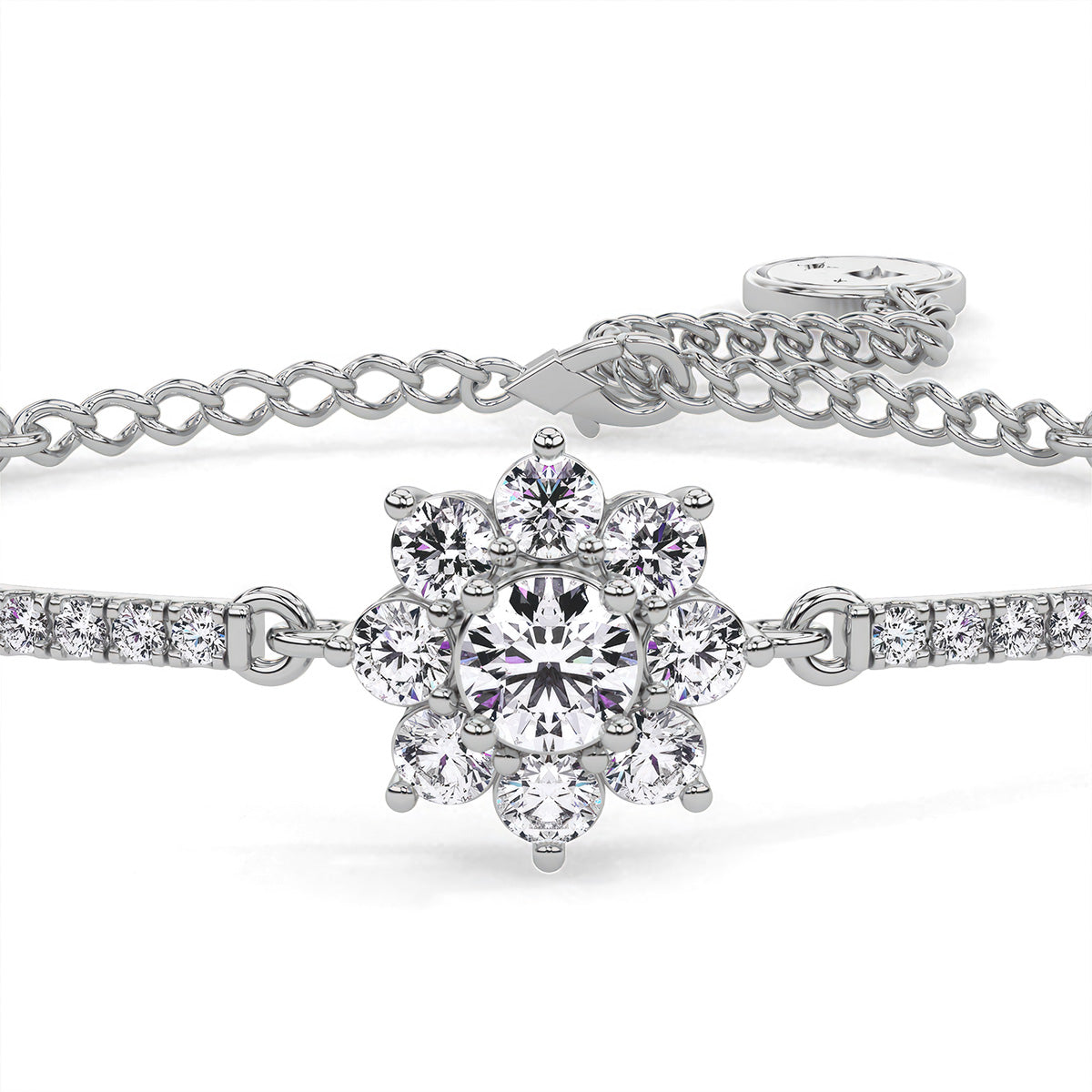 Flora Bracelet White Gold
