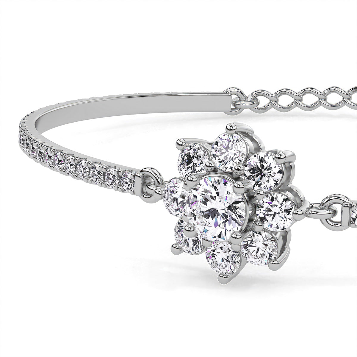 Flora Bracelet White Gold