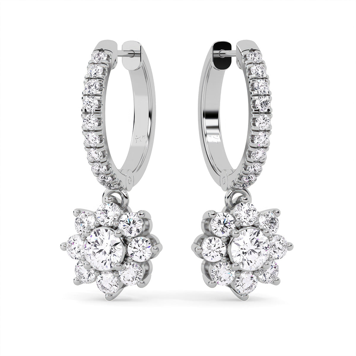 Flora Earring Un White Gold
