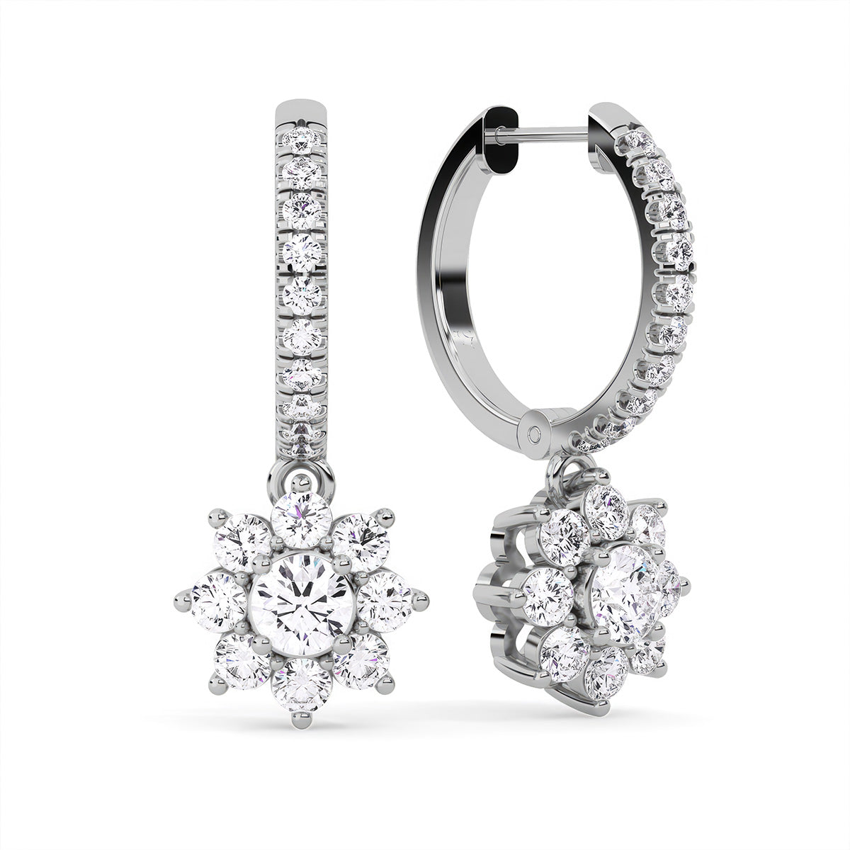 Flora Earring Un White Gold