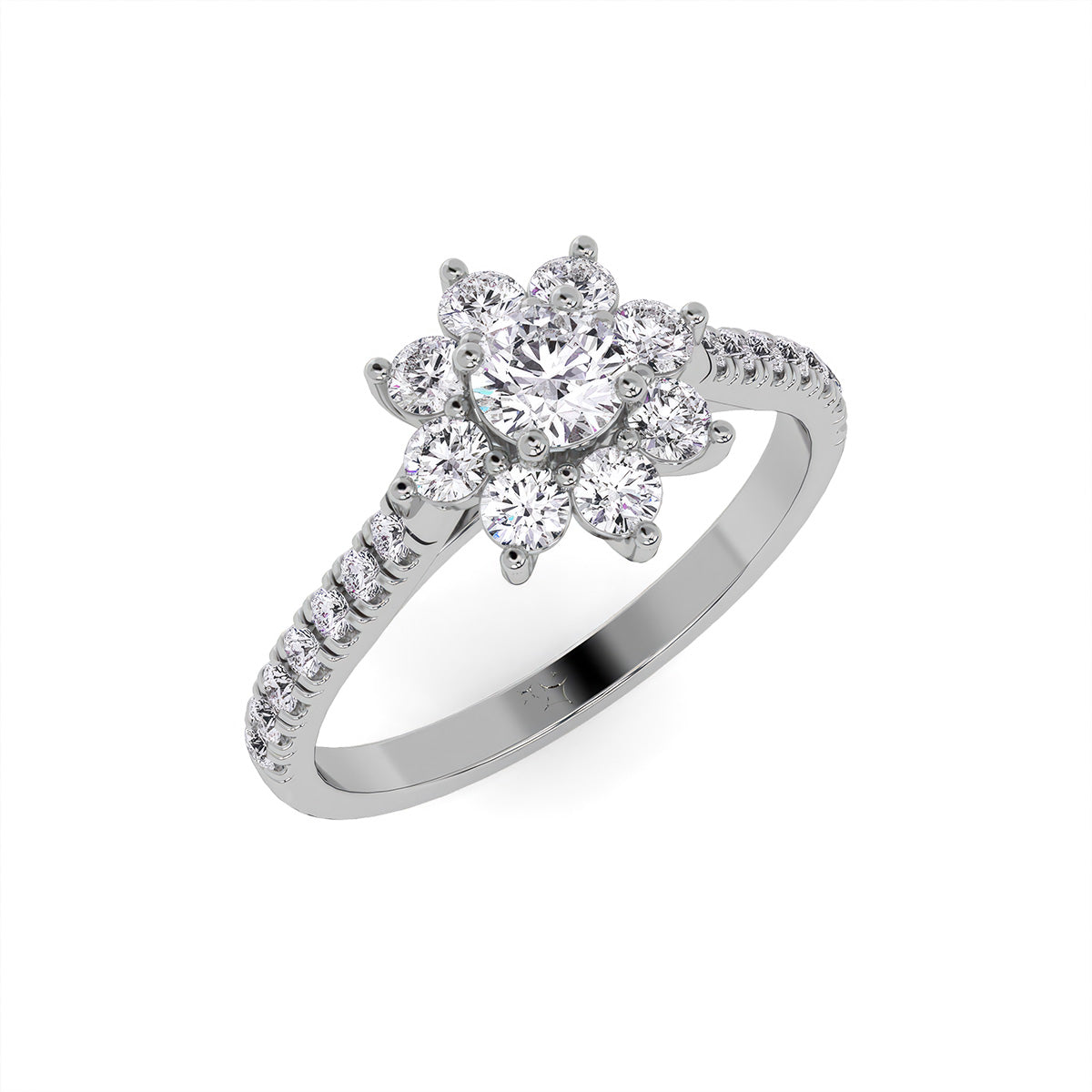 Flora Ring Un White Gold