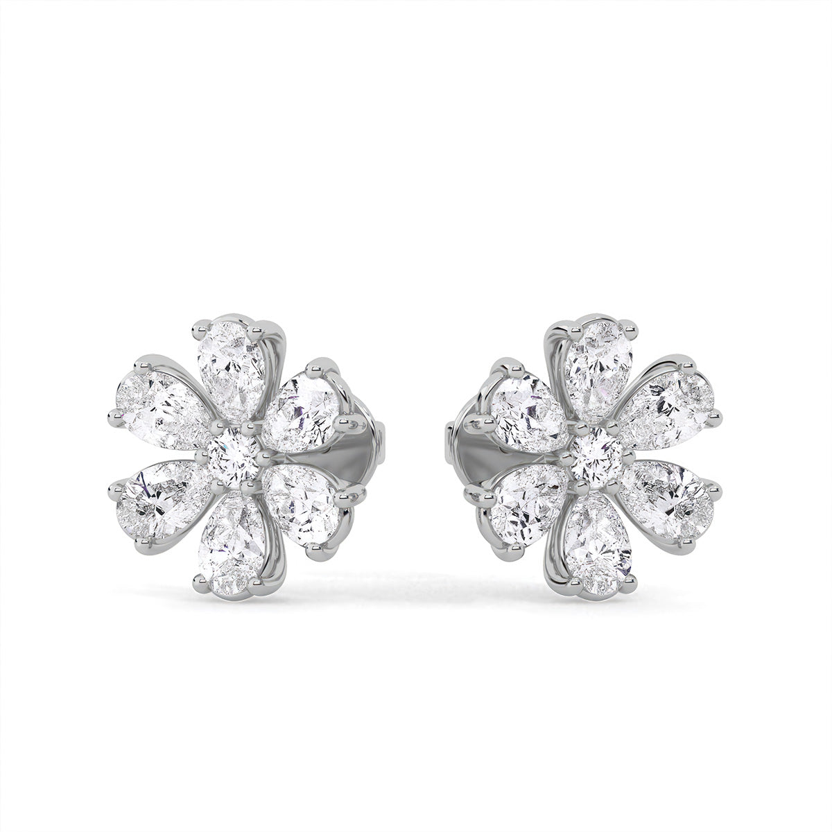 Flora Earring trois White Gold