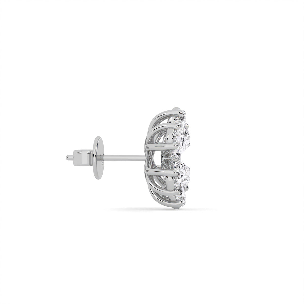 Flora Earring trois White Gold