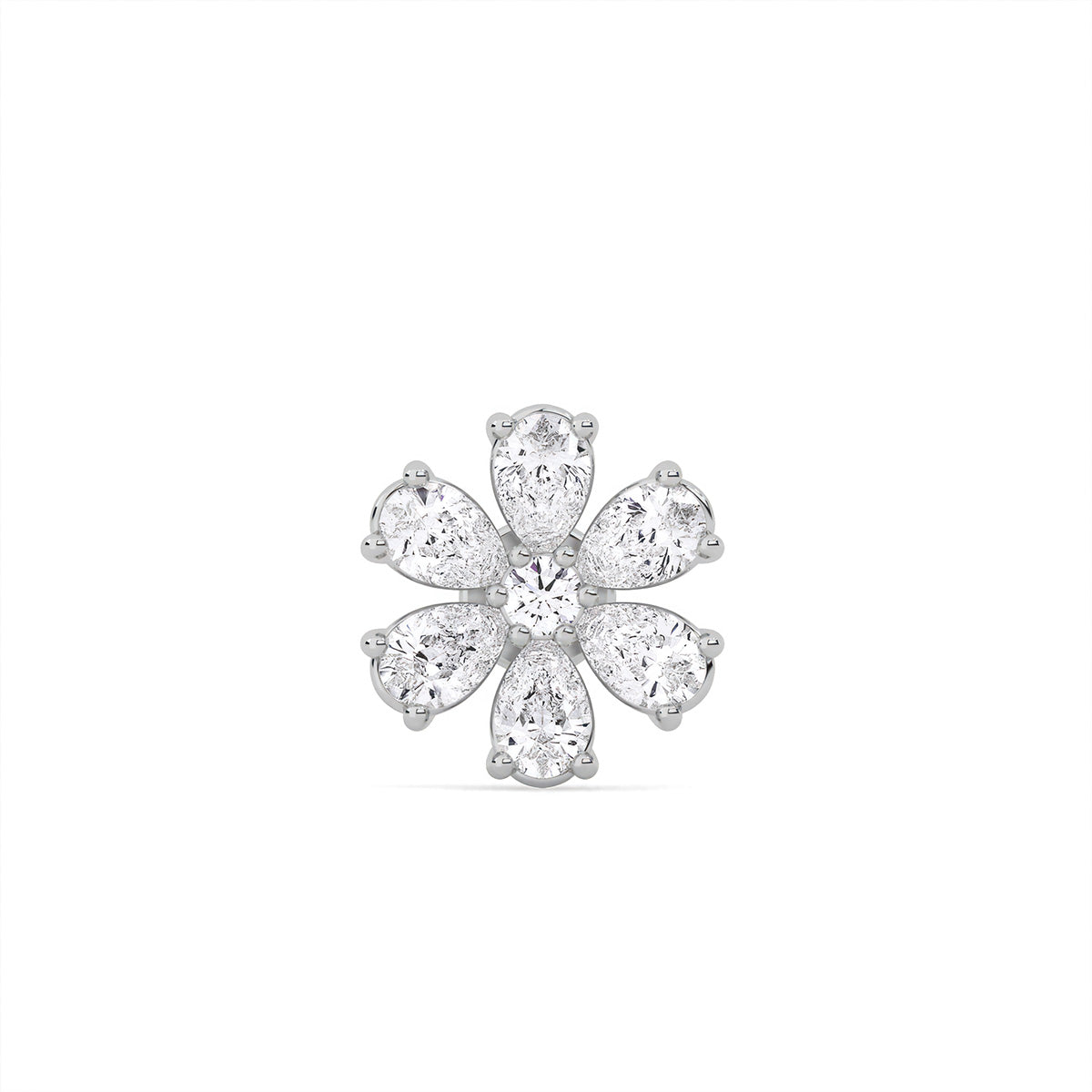 Flora Earring trois White Gold