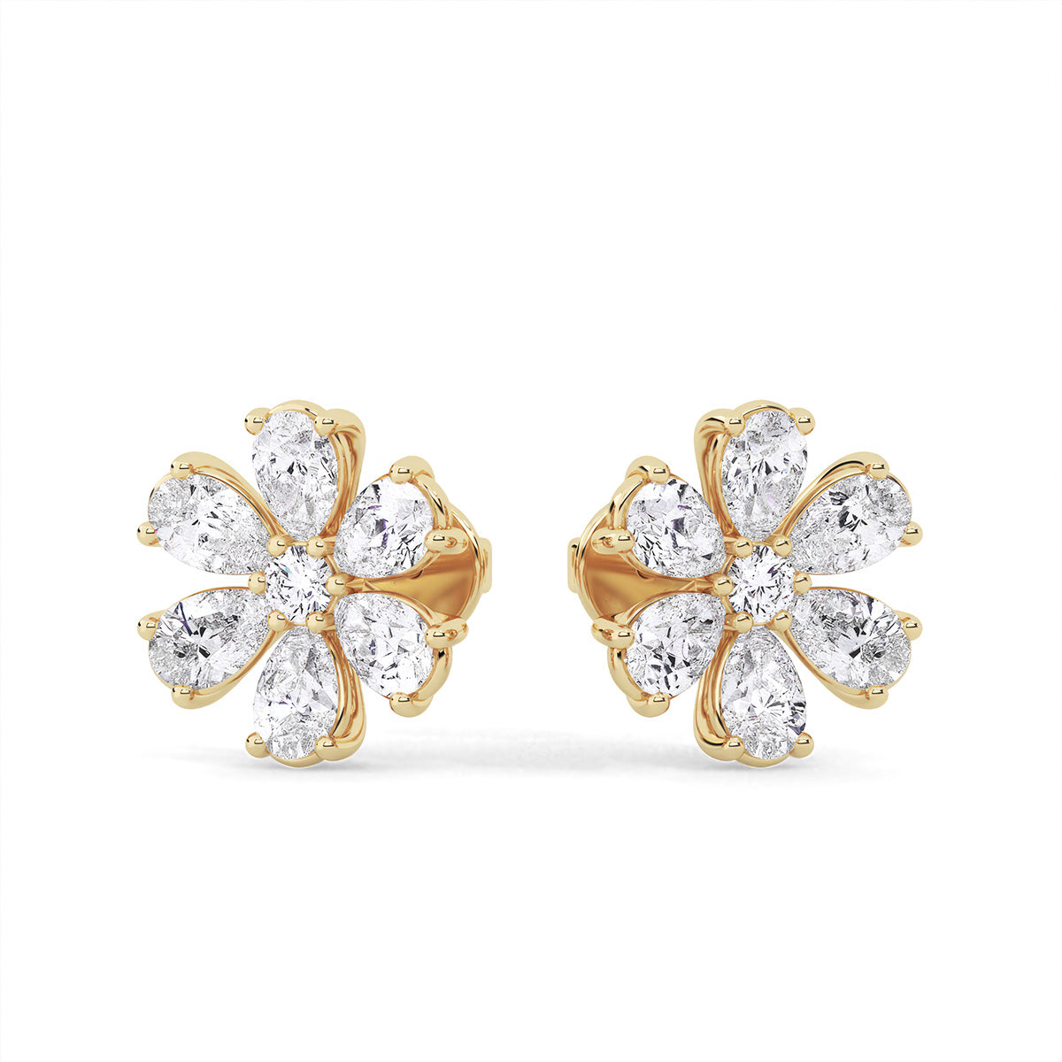 Flora Earring trois Yellow Gold