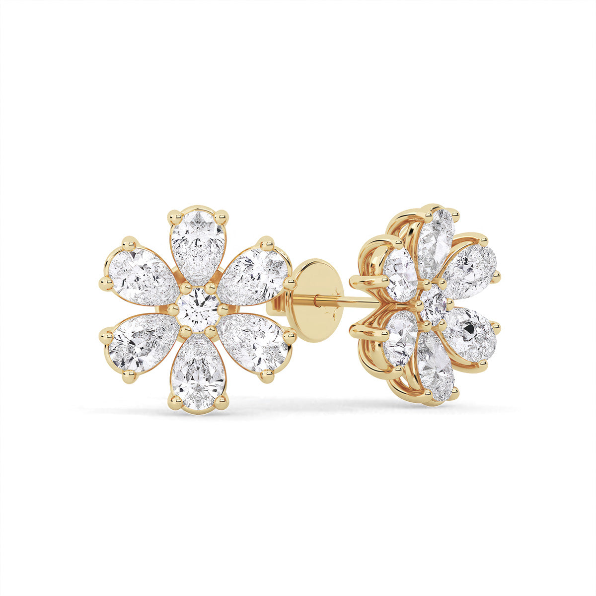 Flora Earring trois Yellow Gold