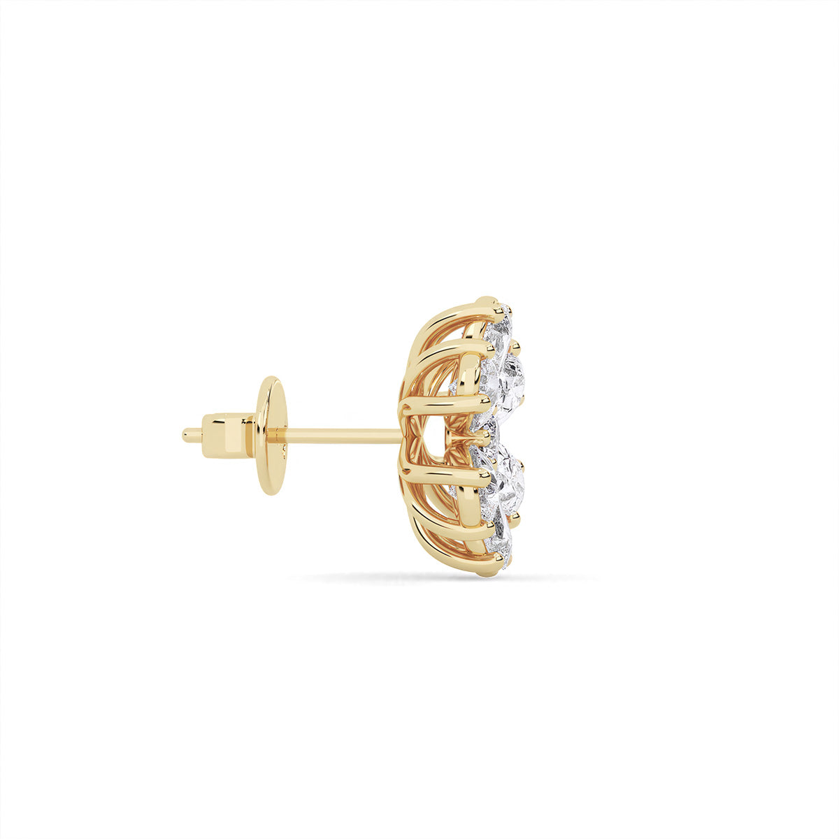 Flora Earring trois Yellow Gold