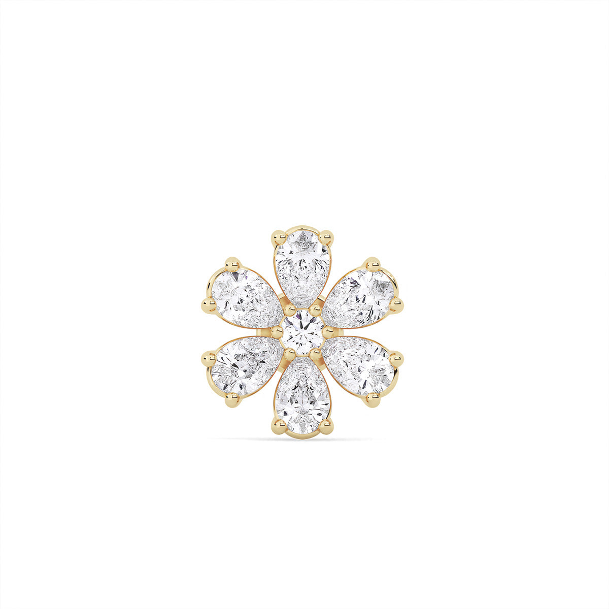 Flora Earring trois Yellow Gold