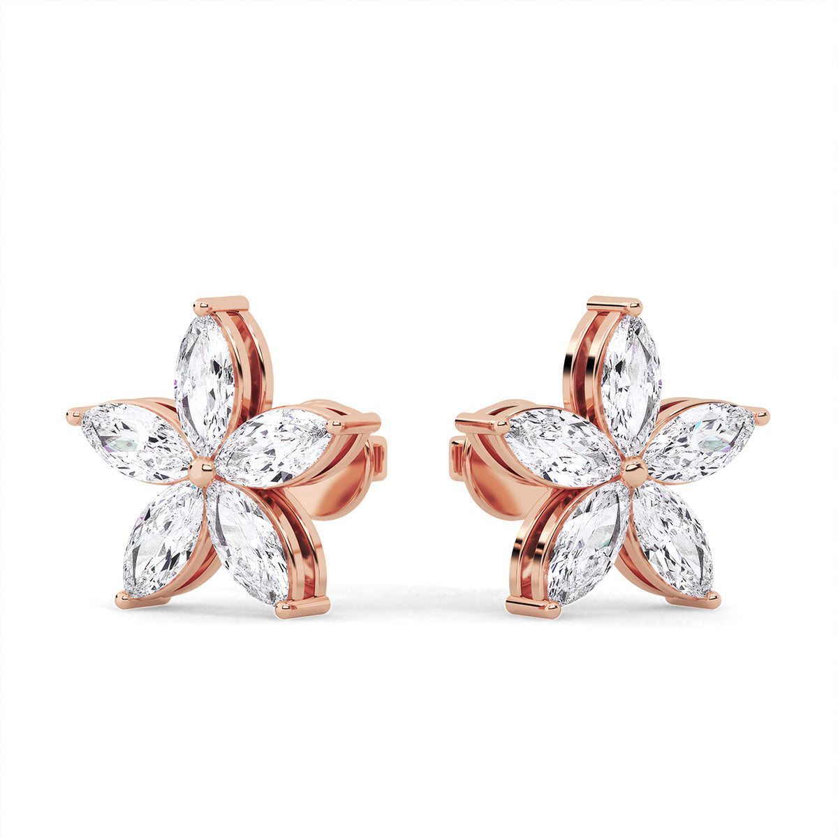 Flora Earring deux Rose Gold