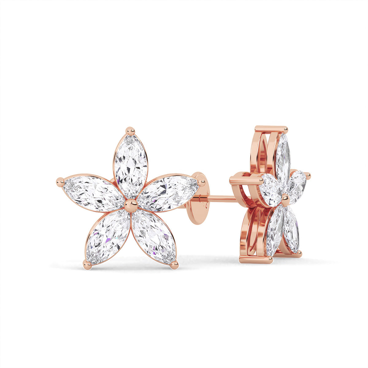 Flora Earring deux Rose Gold