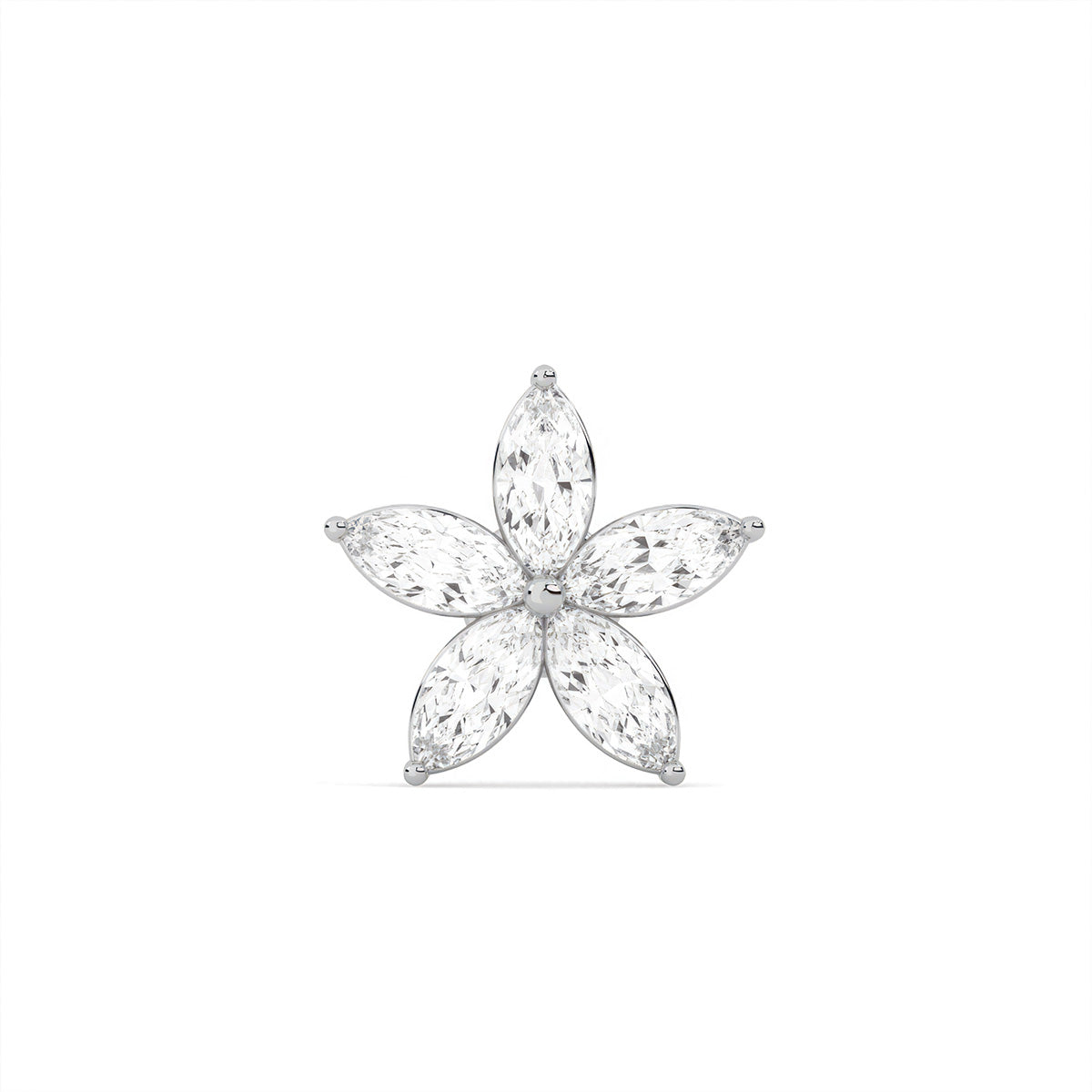 Flora Earring deux White Gold