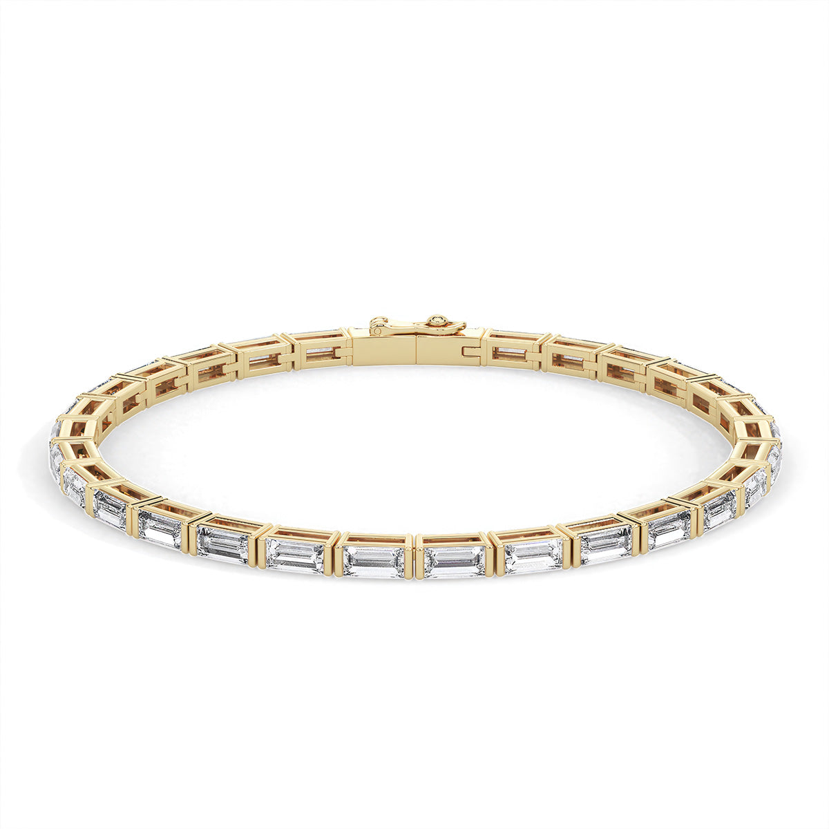 Lusture Baguette Bracelet Yellow Gold