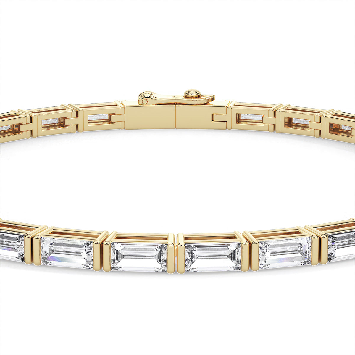 Lusture Baguette Bracelet Yellow Gold