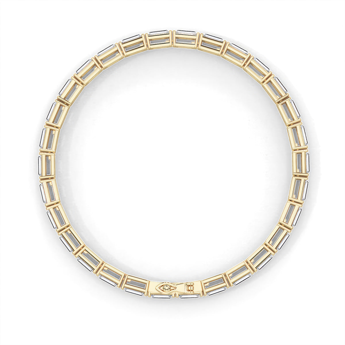 Lusture Baguette Bracelet Yellow Gold