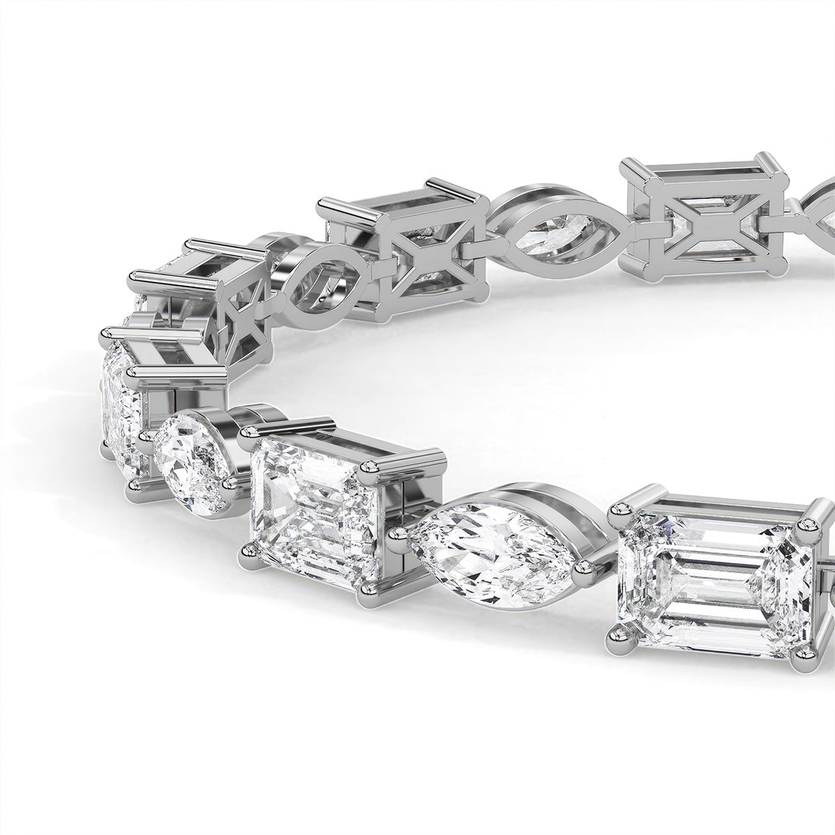 Novae Ensemble Bracelet White Gold