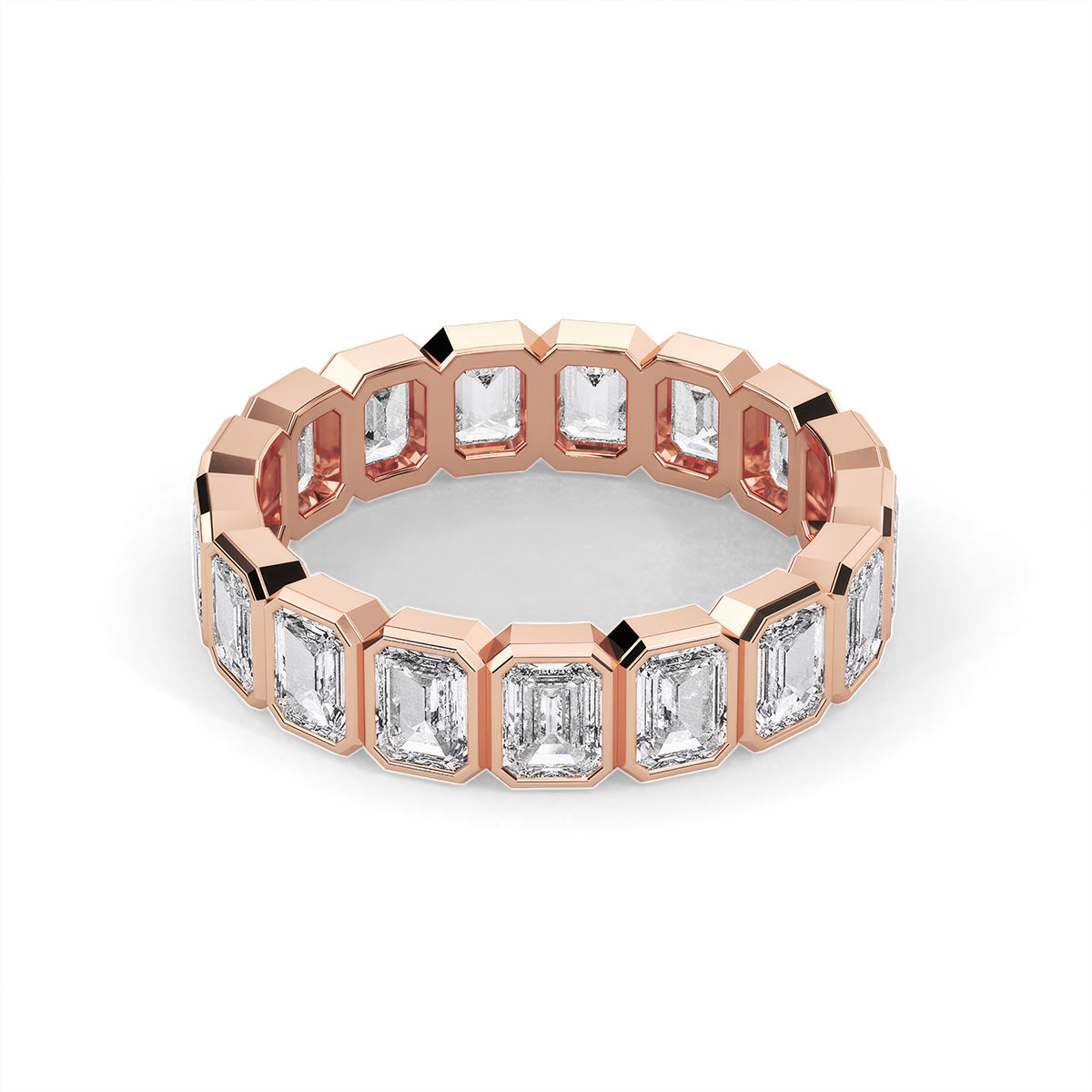Lustre Emerald Ring Rose Gold