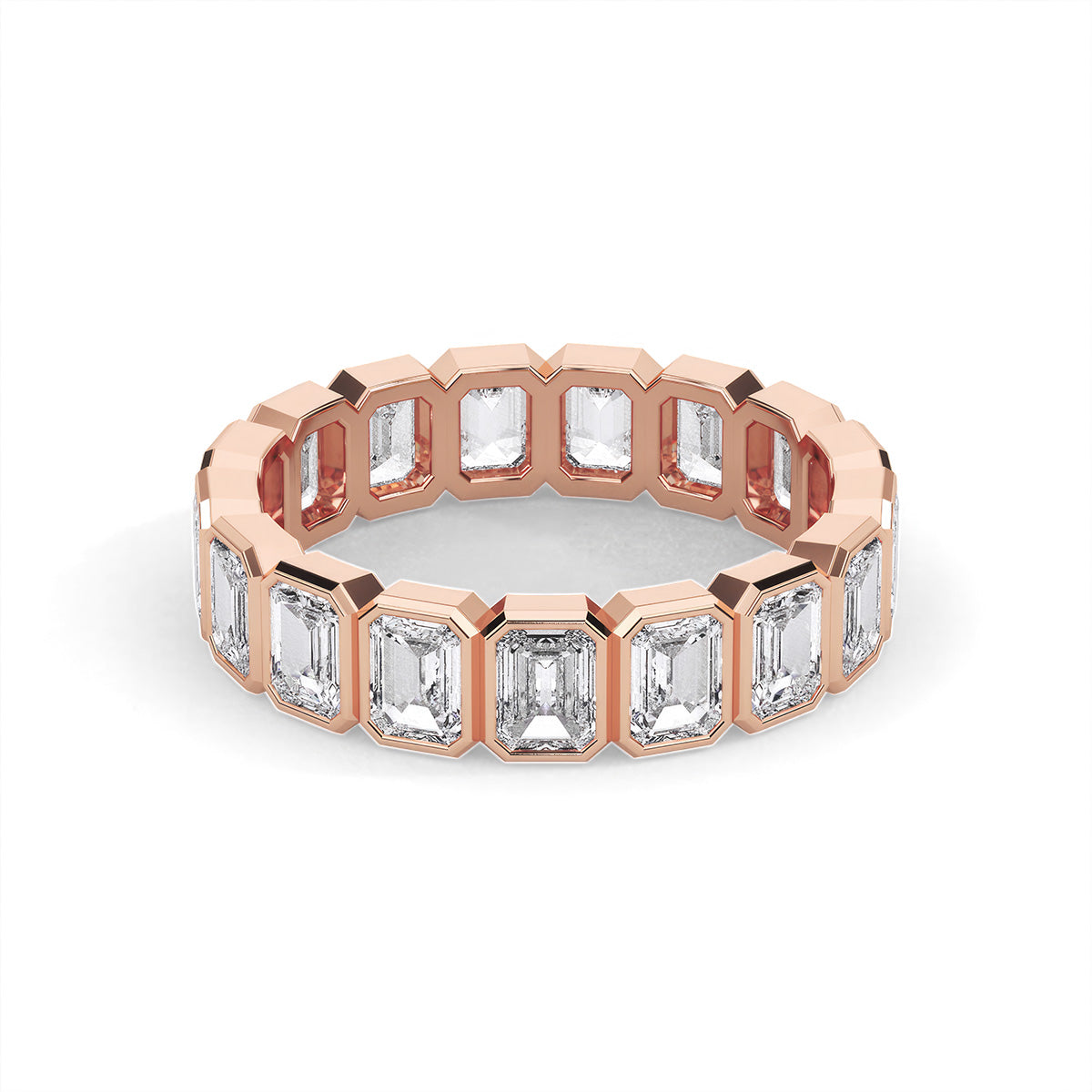 Lustre Emerald Ring Rose Gold