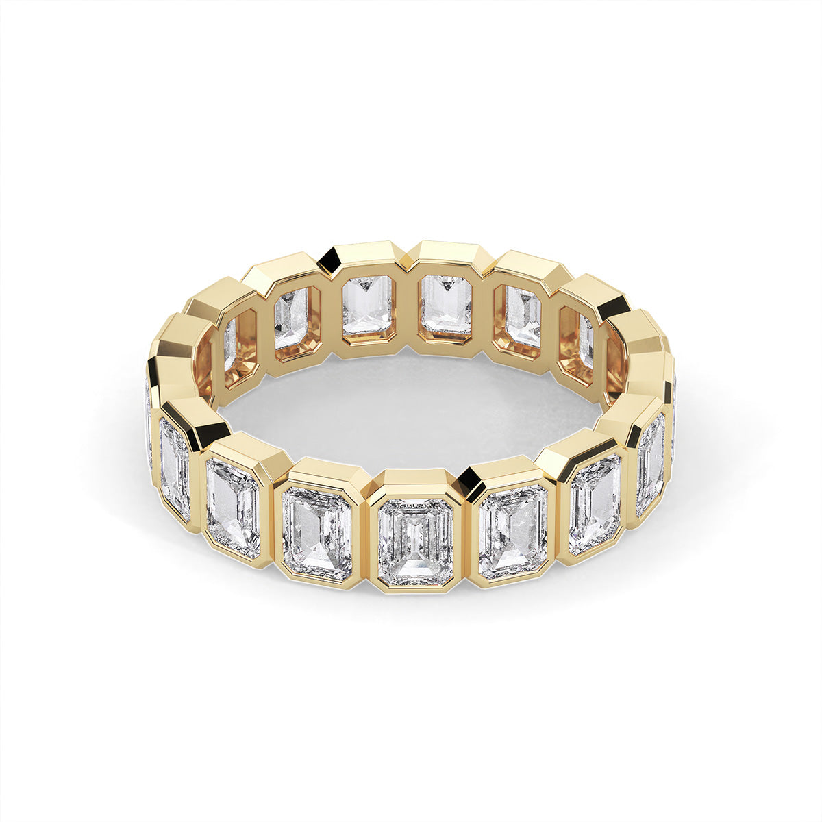 Lustre Emerald Ring Yellow Gold