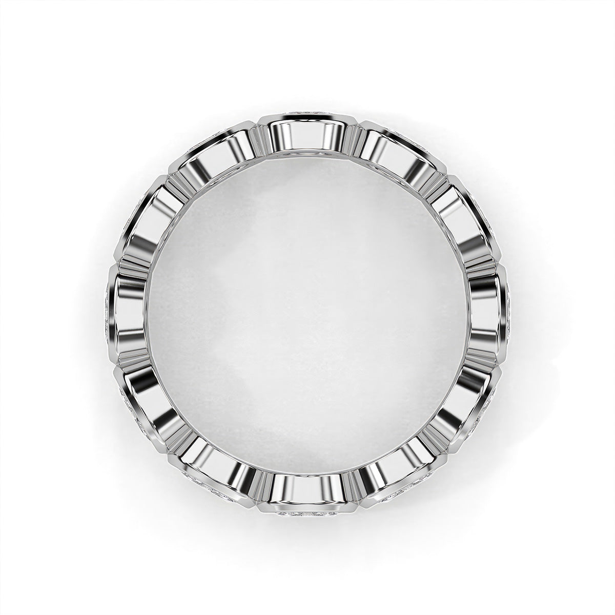 Lustre Oval Ring White Gold