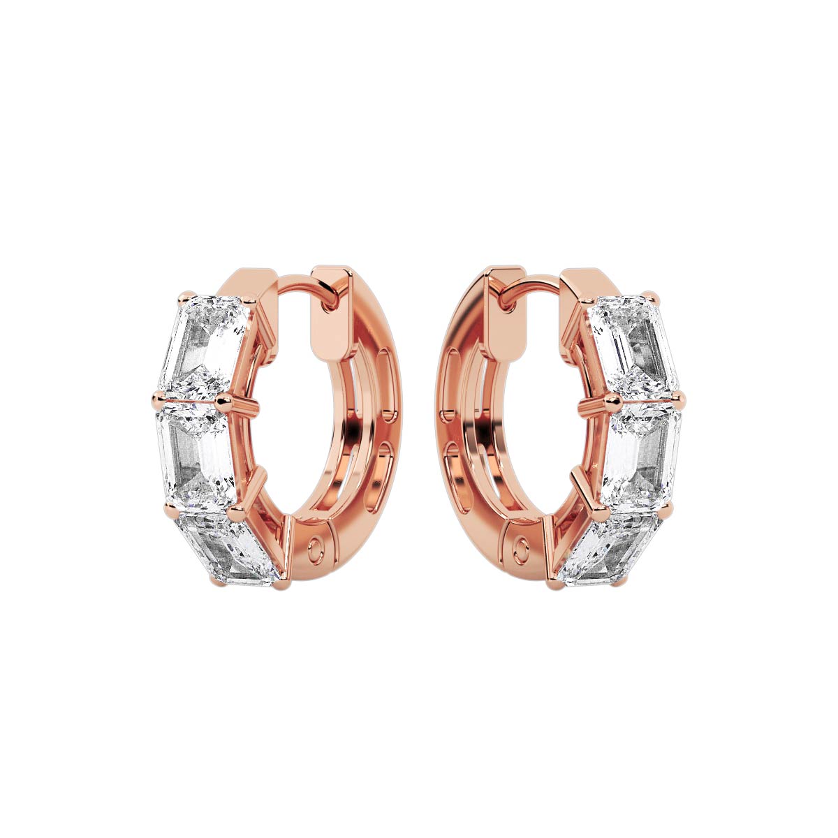 Noire Emerald Earring Rose Gold