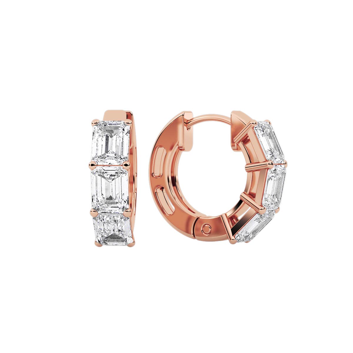Noire Emerald Earring Rose Gold
