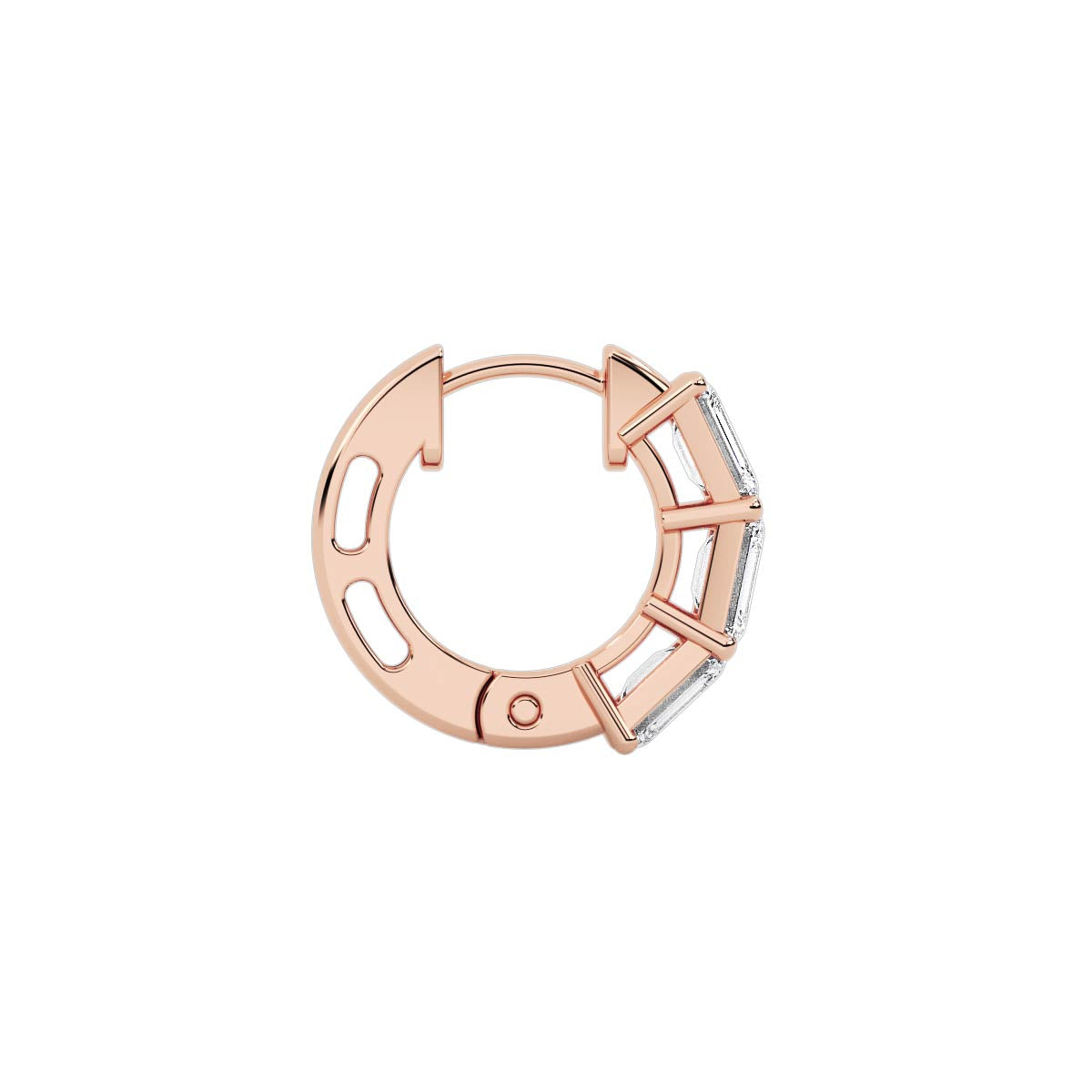 Noire Emerald Earring Rose Gold