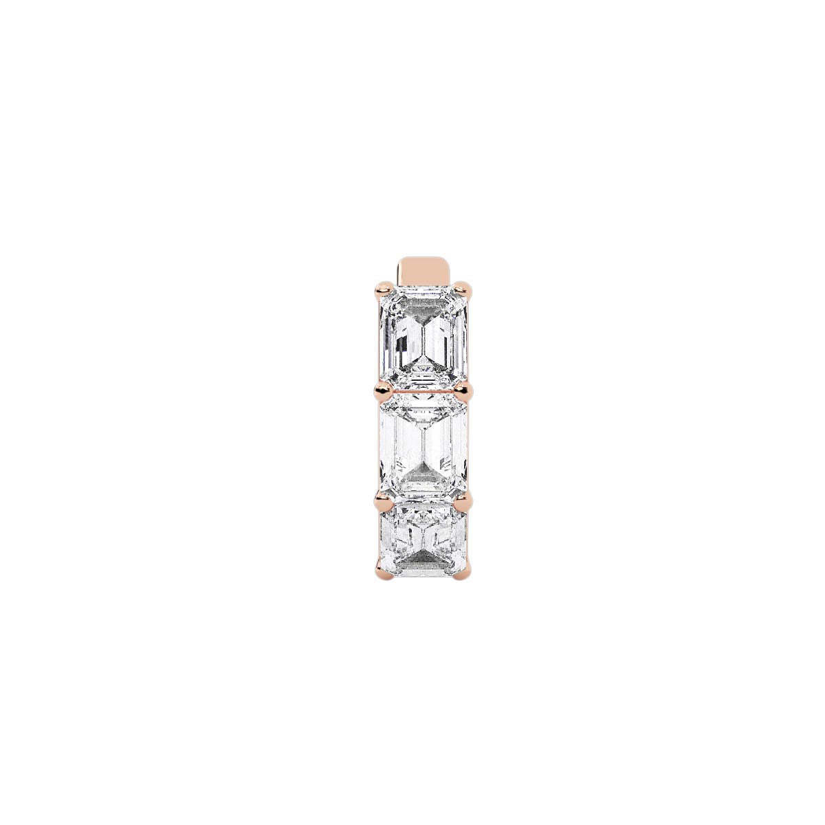 Noire Emerald Earring Rose Gold