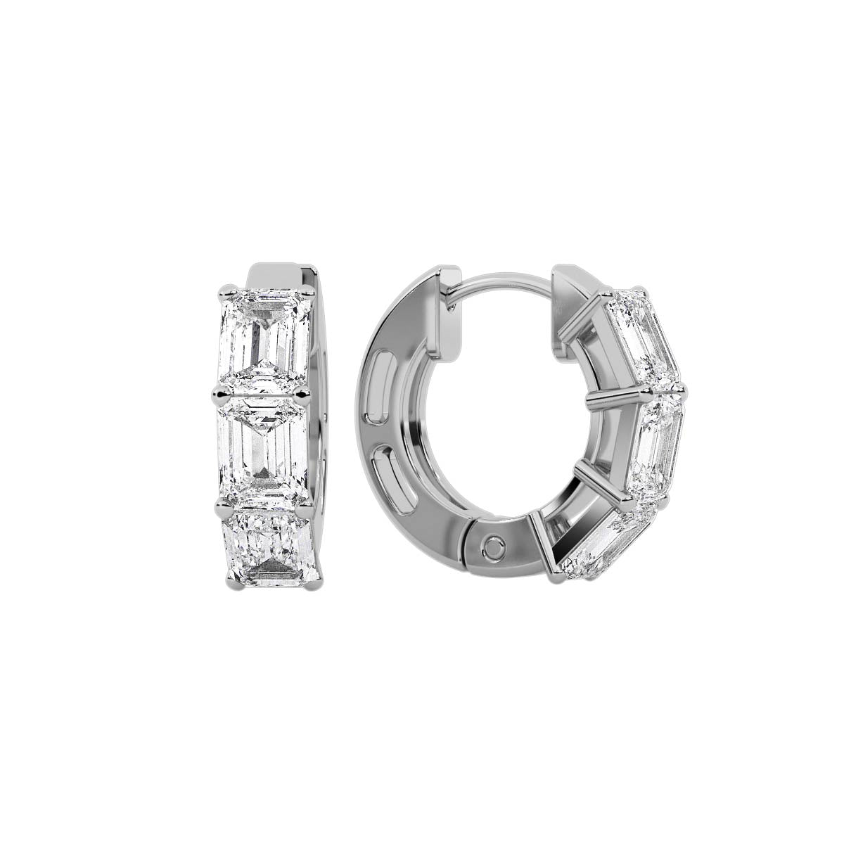 Noire Emerald Earring White Gold