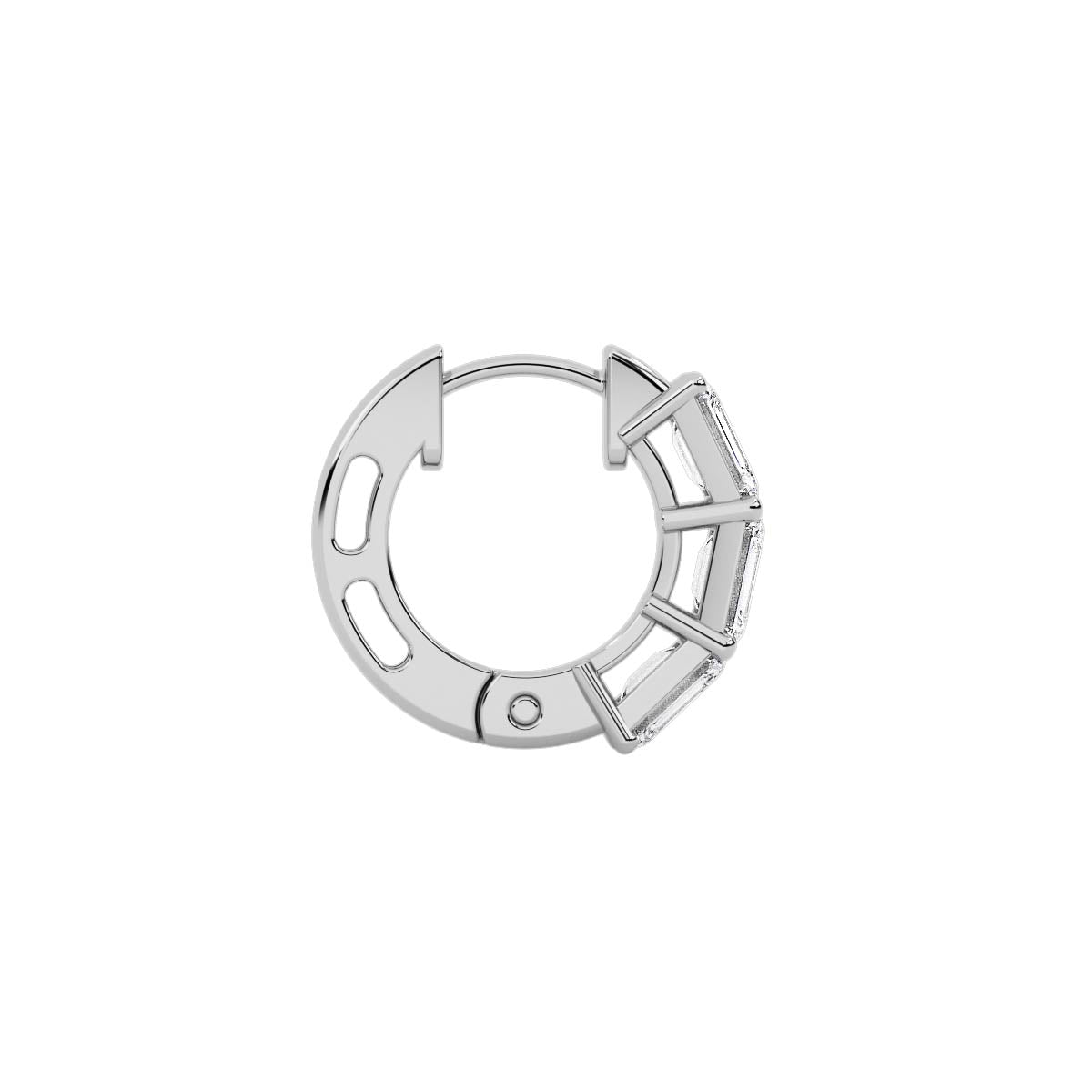 Noire Emerald Earring White Gold