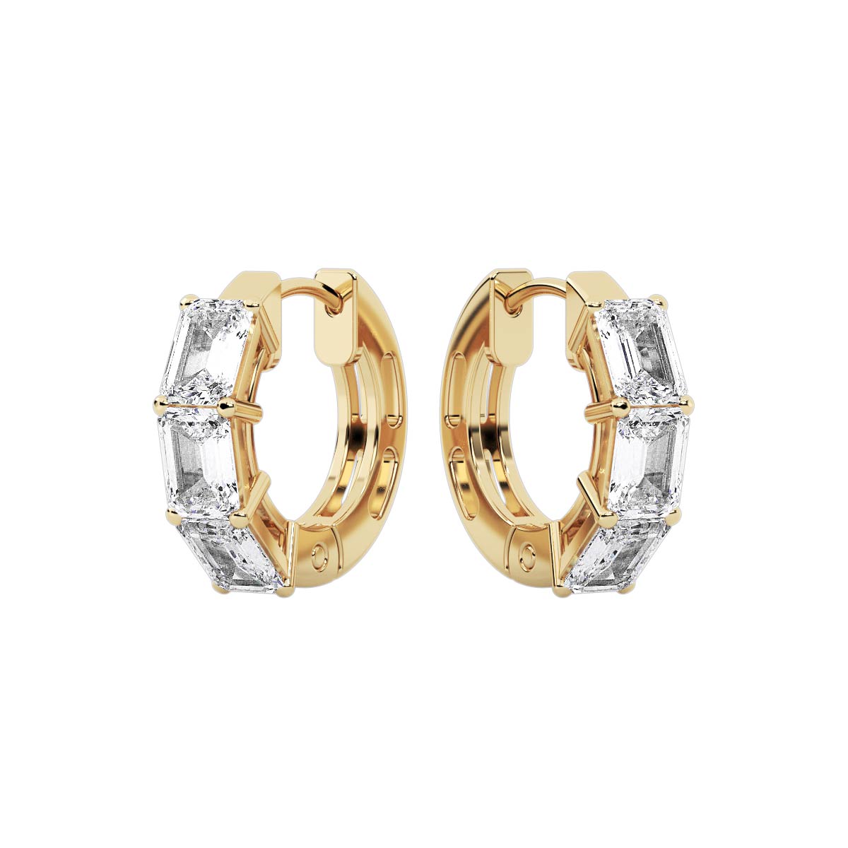 Noire Emerald Earring Yellow Gold