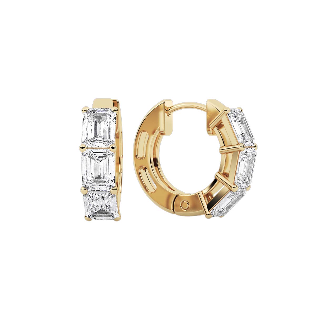 Noire Emerald Earring Yellow Gold