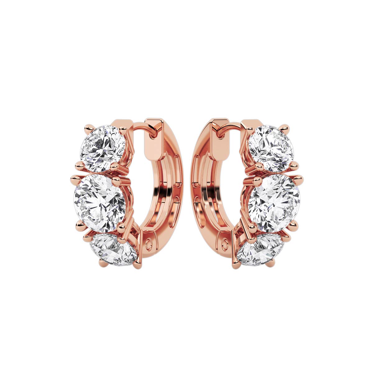Noire Round Earring Rose Gold