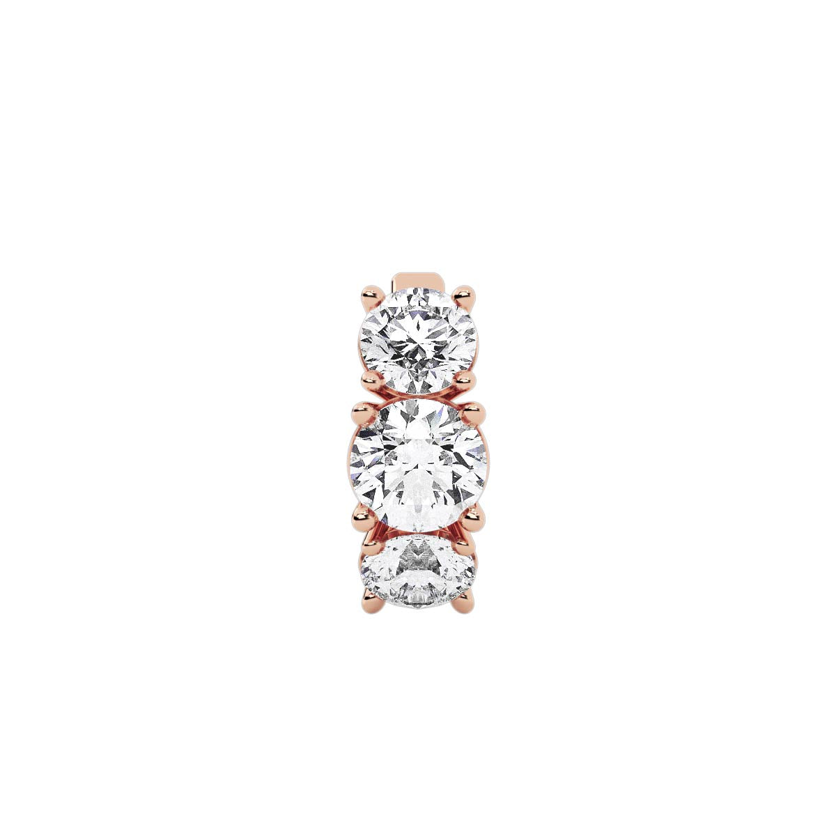 Noire Round Earring Rose Gold