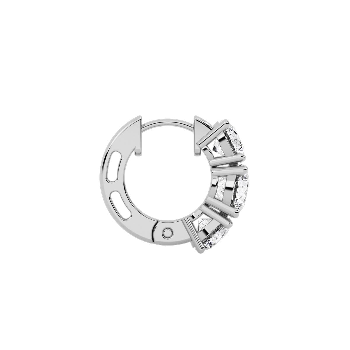 Noire Round Earring White Gold