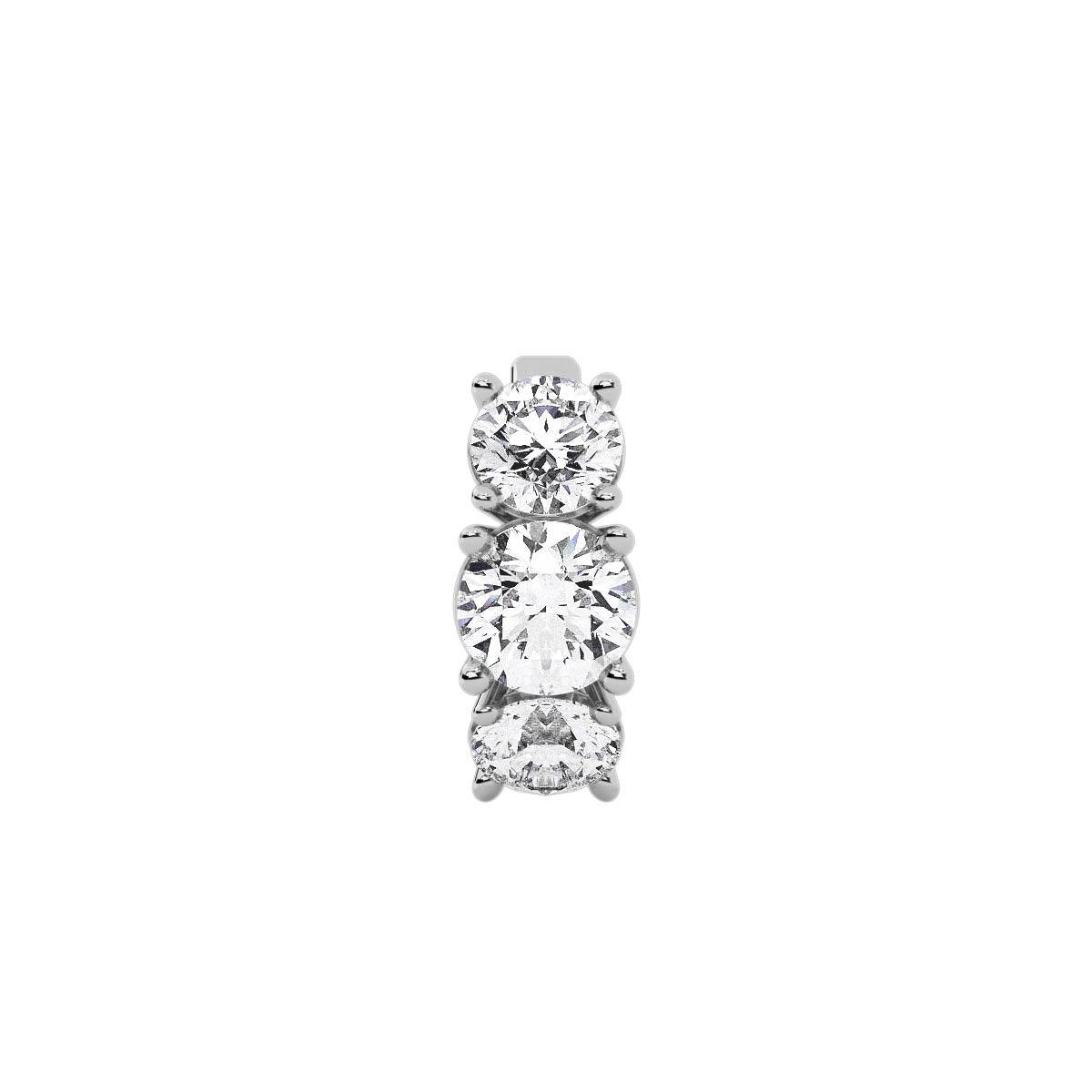 Noire Round Earring White Gold