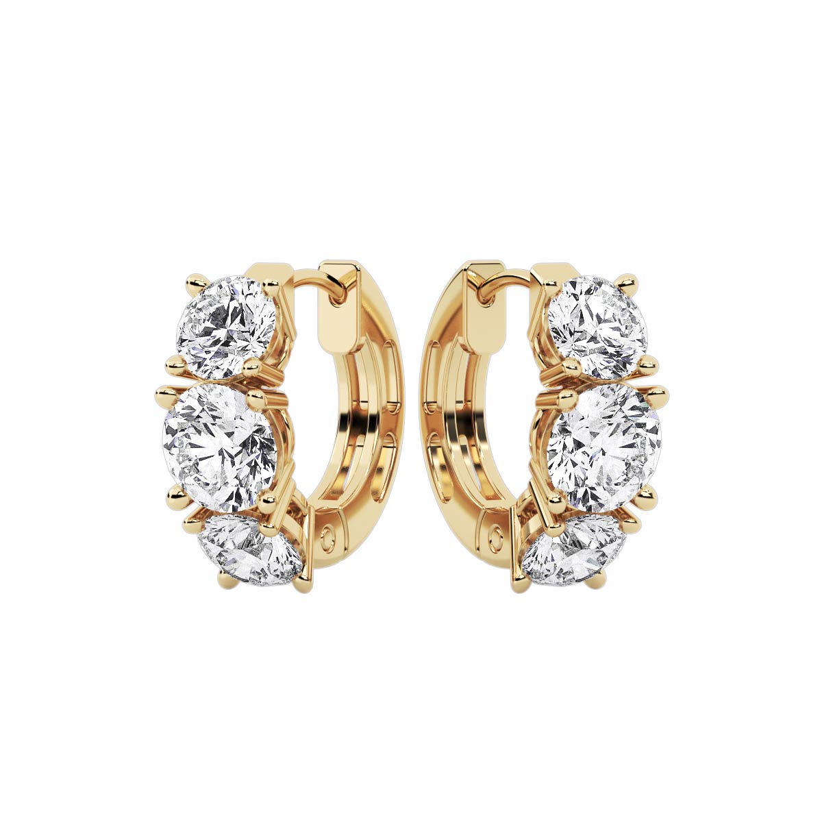 Noire Round Earring Yellow Gold