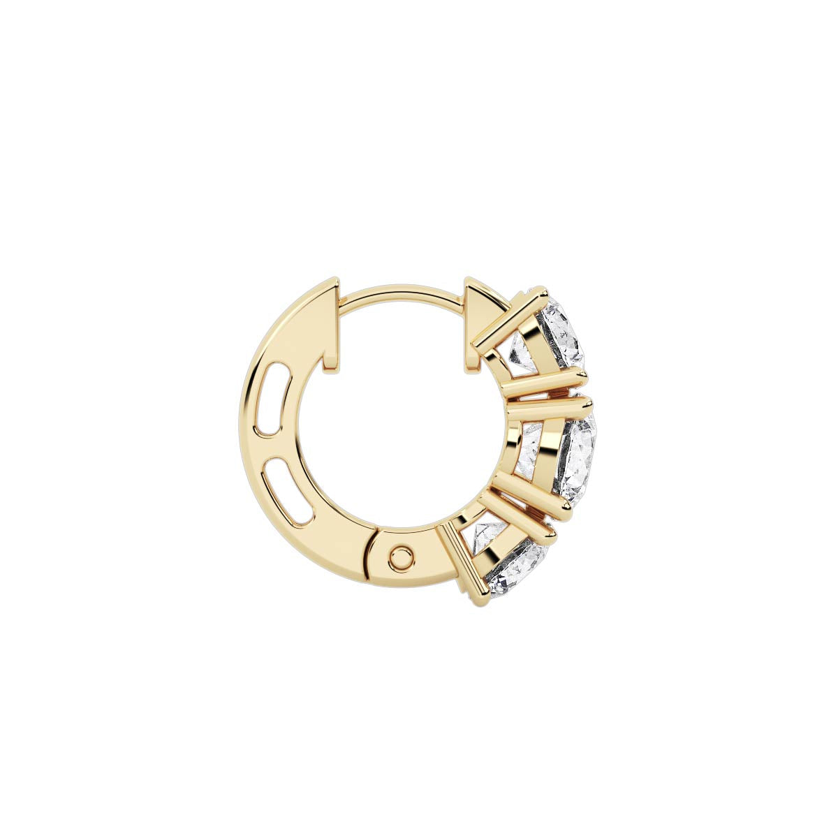 Noire Round Earring Yellow Gold