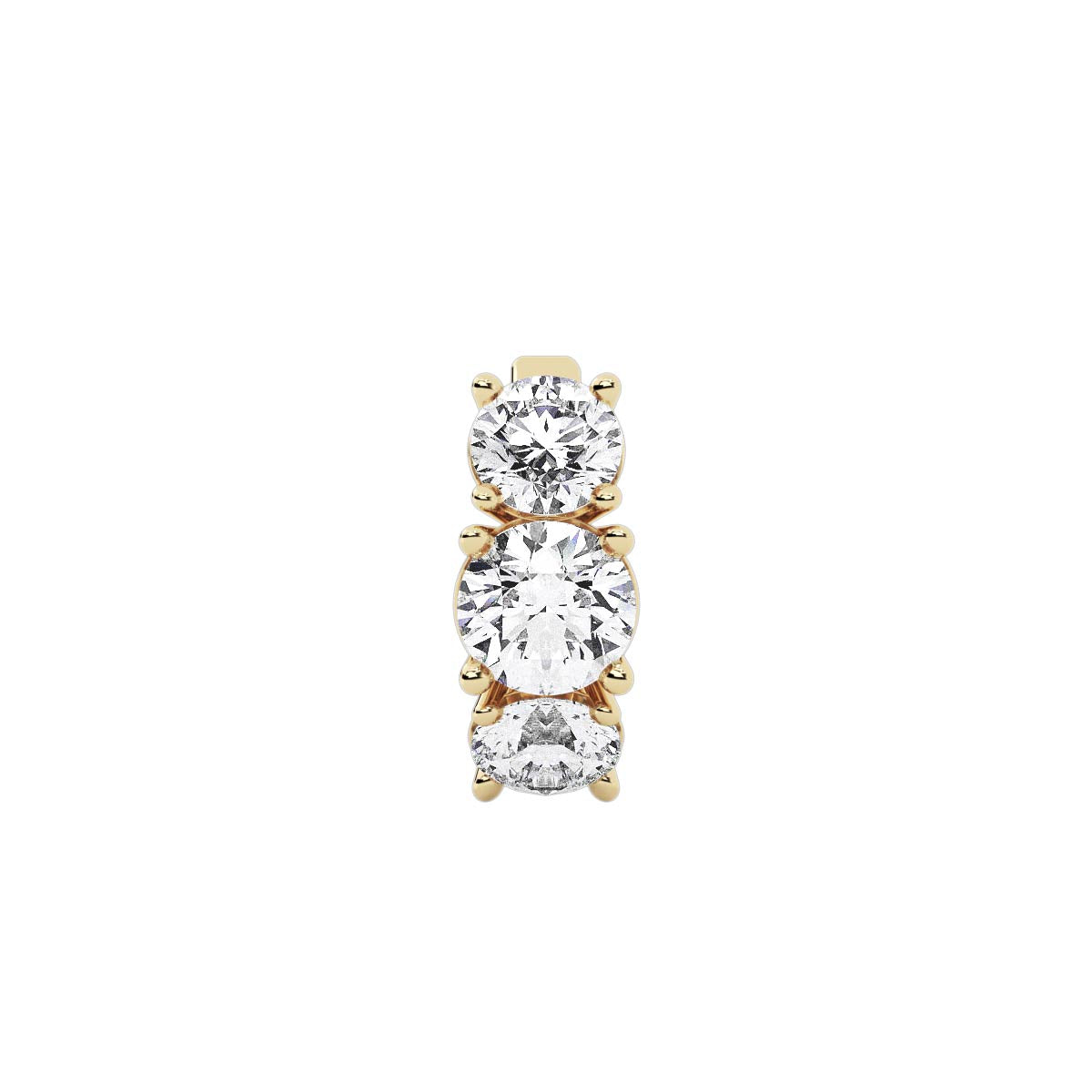 Noire Round Earring Yellow Gold