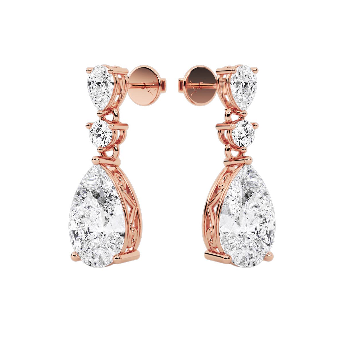 Prism Earring Rose Gold