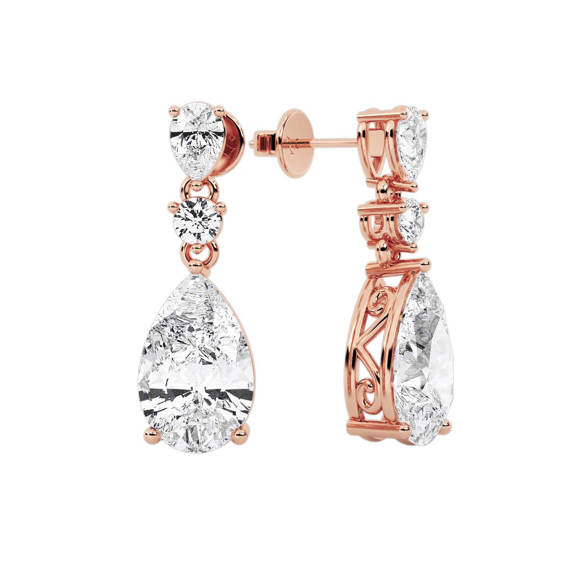 Prism Earring Rose Gold