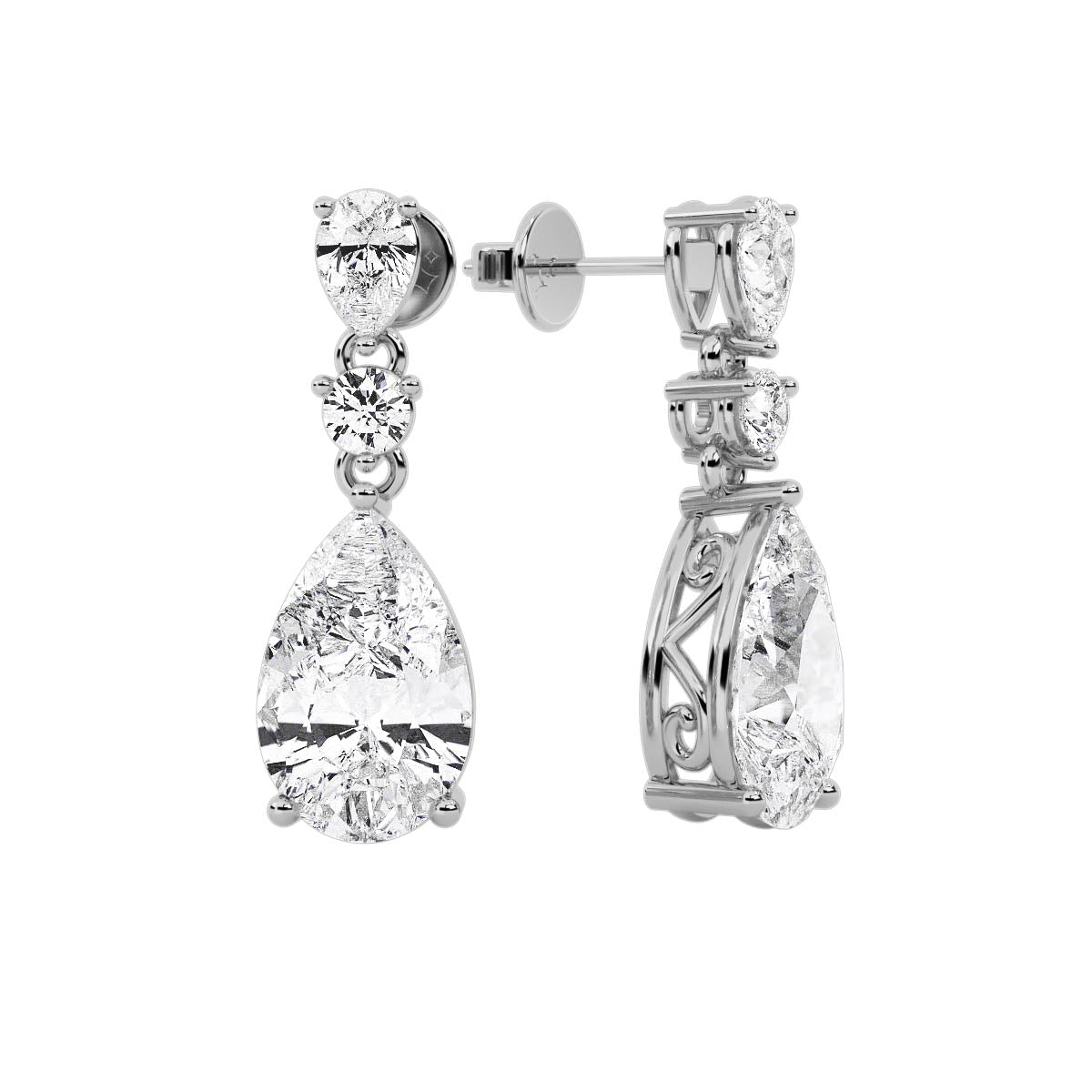 Prism Earring White Gold