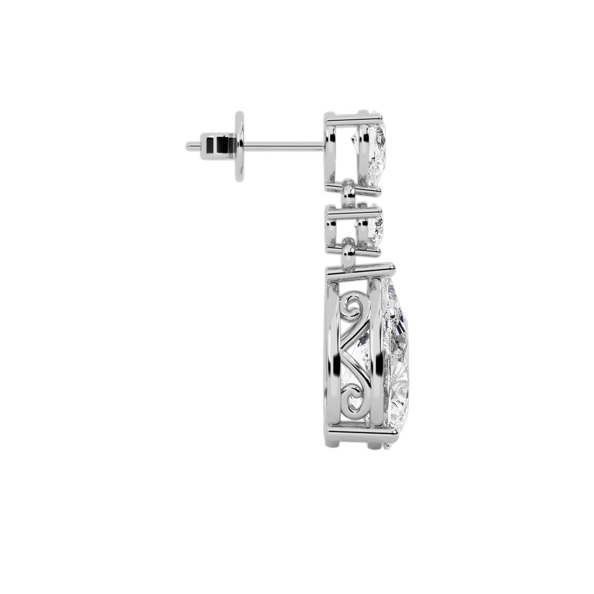 Prism Earring White Gold