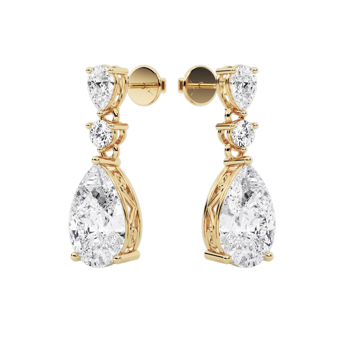 Prism Earring Yellow Gold