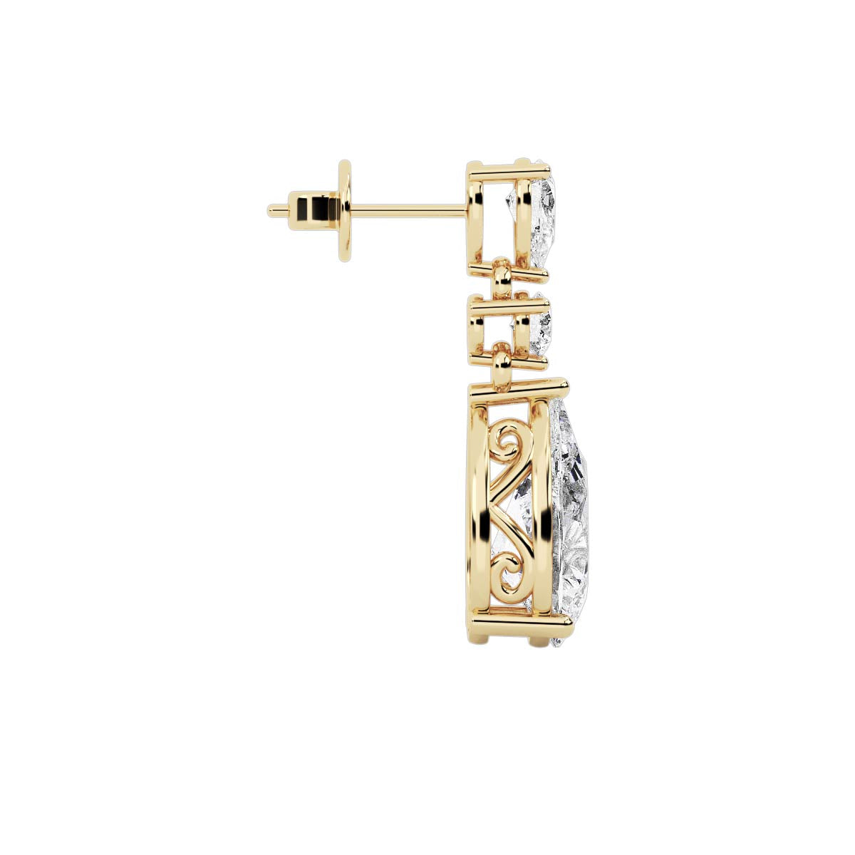 Prism Earring Yellow Gold