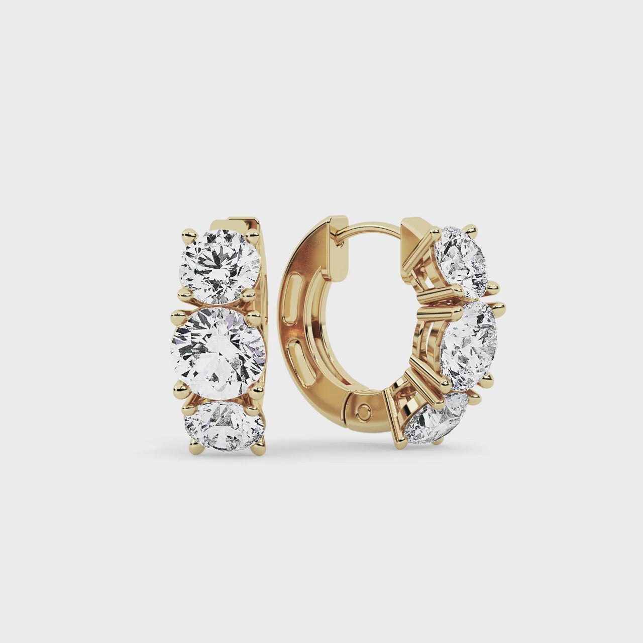 Noire Round Earring Yellow Gold