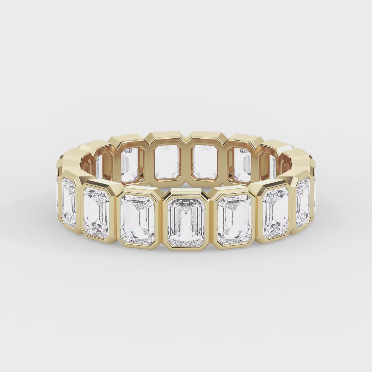 Lustre Emerald Ring Yellow Gold