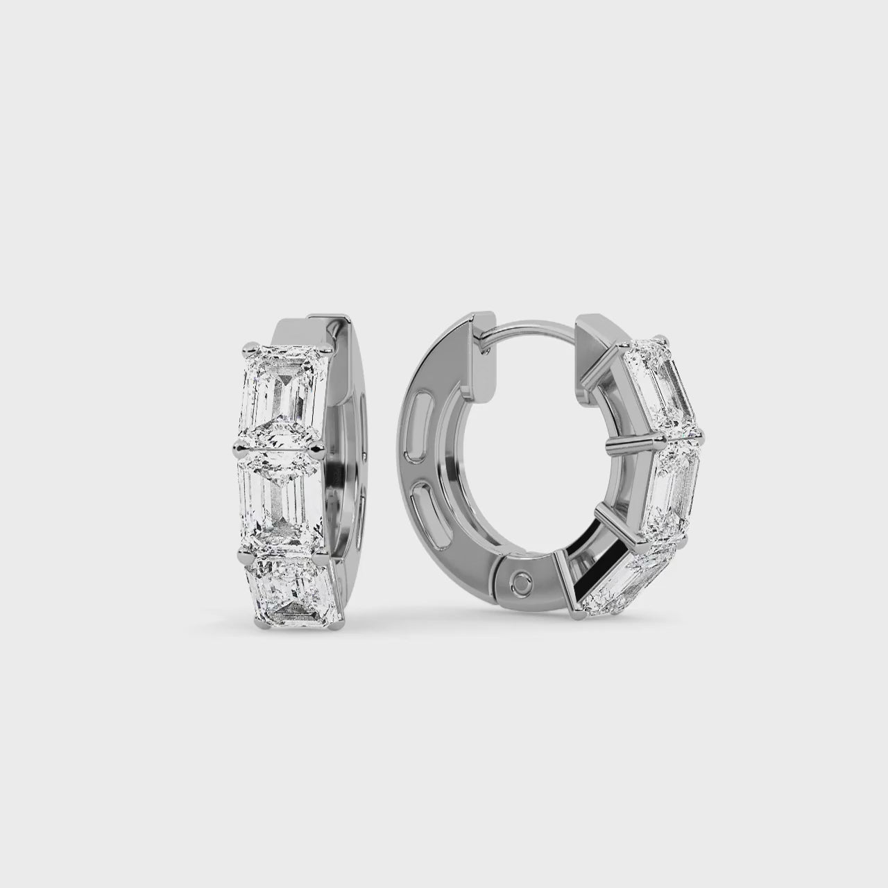 Noire Emerald Earring White Gold